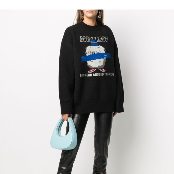 Ader error missed things black graphic sweater - Picture 2 of 12